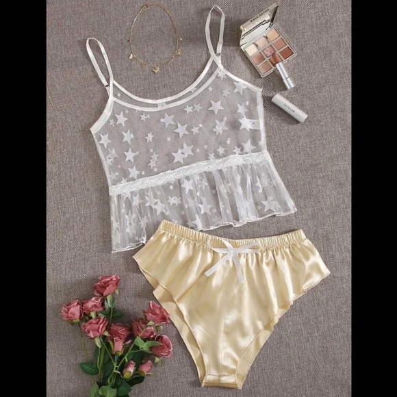 Other - Star, Mesh, Lace & Satin, Lingerie Set